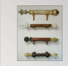 Custom finished poles and finials 